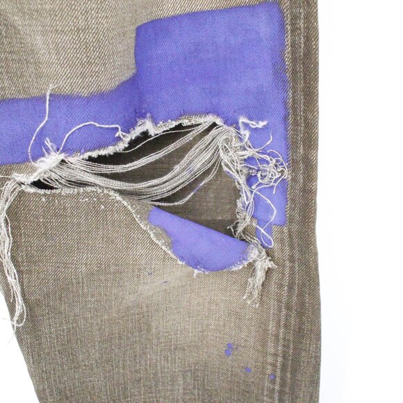 Ralph Lauren RRL jeans mens 36 40x37 destroyed brown patch button fly‎ selvedge - Picture 5 of 16